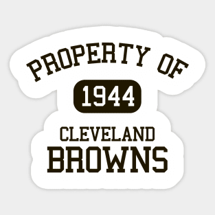 Property of Cleveland Browns Sticker